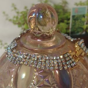 Vtg Swarvorski AB 4 row Bracelet 7"